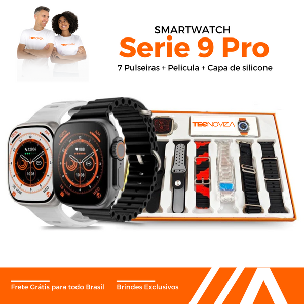 SmartWatch - Serie 9 Ultra Tecnoviza™ Kit: 7 Pulseiras 2.0
